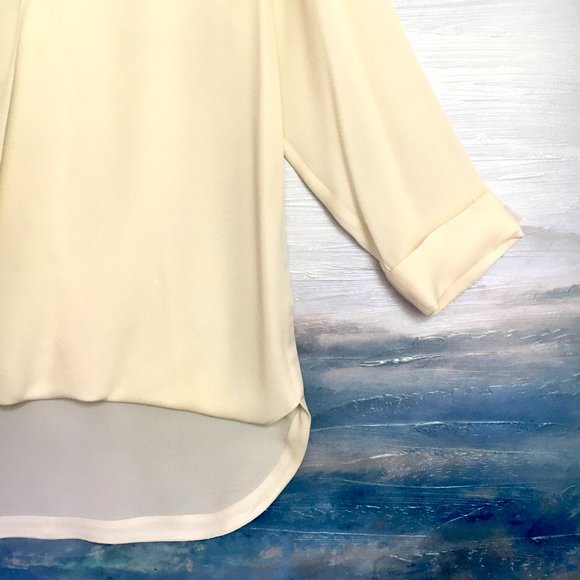 Michael Kors 100% Silk Ivory Wrap Blouse - Picture 4 of 5